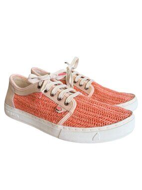 Sundance Satorisan Womens Heisei Woven Raffia Sneakers Pink EU 41 US 9.5 Boho